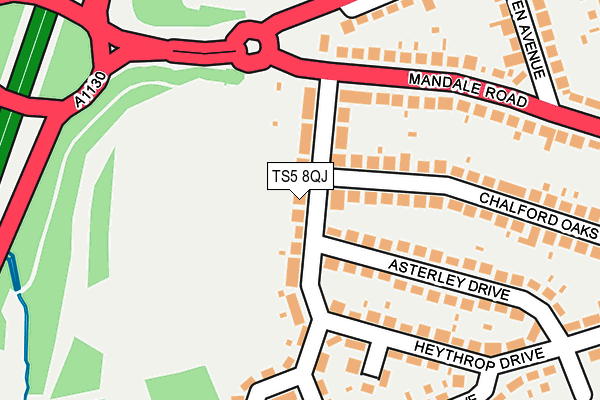 TS5 8QJ map - OS OpenMap – Local (Ordnance Survey)