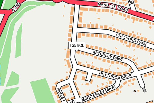 TS5 8QL map - OS OpenMap – Local (Ordnance Survey)