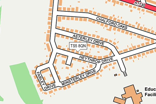 TS5 8QN map - OS OpenMap – Local (Ordnance Survey)