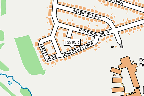 TS5 8QR map - OS OpenMap – Local (Ordnance Survey)
