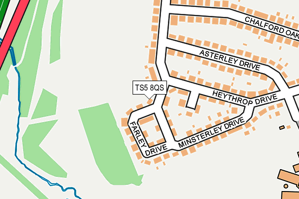 TS5 8QS map - OS OpenMap – Local (Ordnance Survey)
