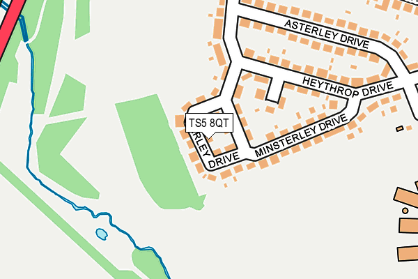 TS5 8QT map - OS OpenMap – Local (Ordnance Survey)