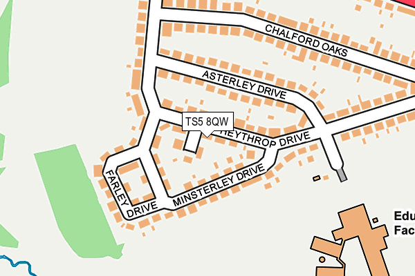 TS5 8QW map - OS OpenMap – Local (Ordnance Survey)