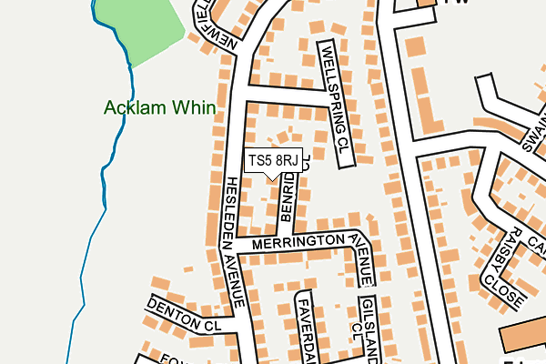 TS5 8RJ map - OS OpenMap – Local (Ordnance Survey)