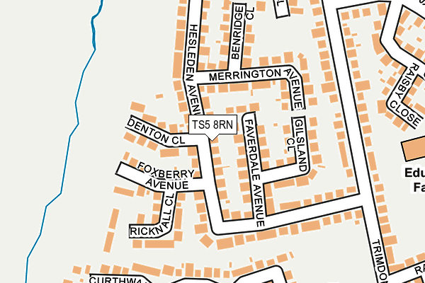 TS5 8RN map - OS OpenMap – Local (Ordnance Survey)