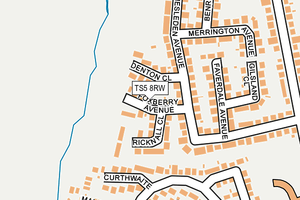 TS5 8RW map - OS OpenMap – Local (Ordnance Survey)