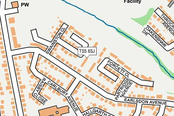 TS5 8SJ map - OS OpenMap – Local (Ordnance Survey)