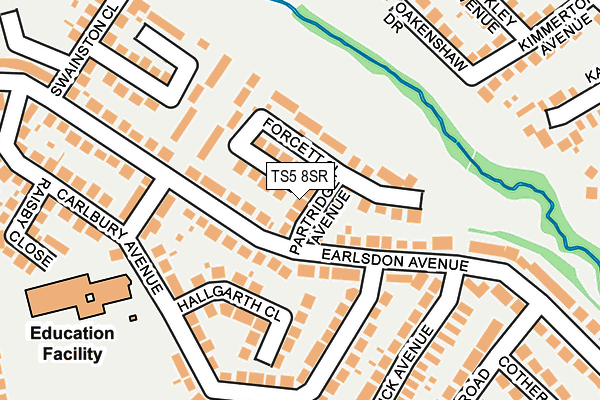 TS5 8SR map - OS OpenMap – Local (Ordnance Survey)