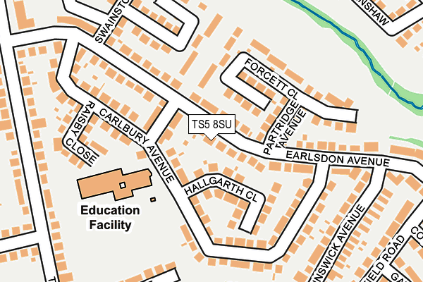 TS5 8SU map - OS OpenMap – Local (Ordnance Survey)