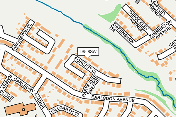 TS5 8SW map - OS OpenMap – Local (Ordnance Survey)