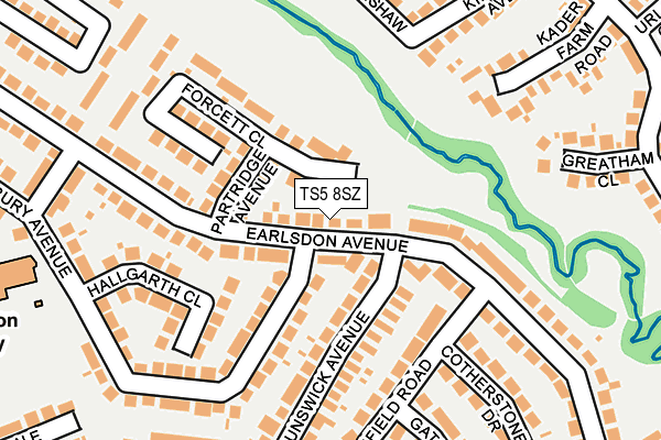 TS5 8SZ map - OS OpenMap – Local (Ordnance Survey)