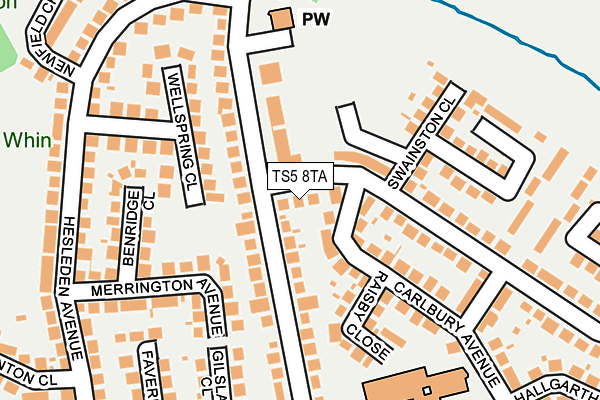 TS5 8TA map - OS OpenMap – Local (Ordnance Survey)