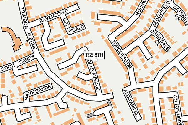 TS5 8TH map - OS OpenMap – Local (Ordnance Survey)