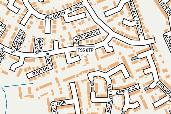 TS5 8TP map - OS OpenMap – Local (Ordnance Survey)