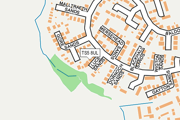 TS5 8UL map - OS OpenMap – Local (Ordnance Survey)