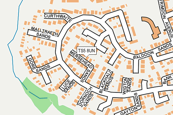 TS5 8UN map - OS OpenMap – Local (Ordnance Survey)