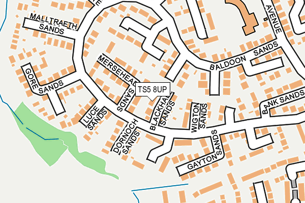 TS5 8UP map - OS OpenMap – Local (Ordnance Survey)