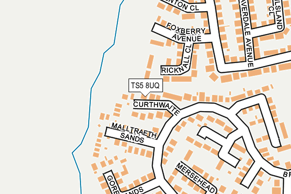 TS5 8UQ map - OS OpenMap – Local (Ordnance Survey)