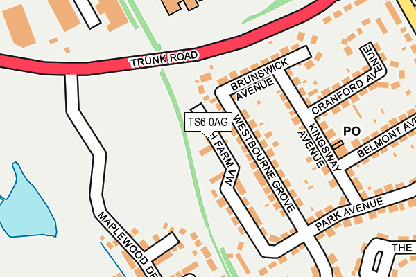 TS6 0AG map - OS OpenMap – Local (Ordnance Survey)