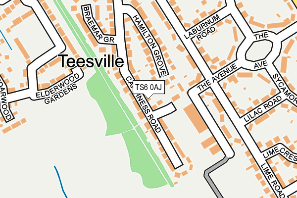 TS6 0AJ map - OS OpenMap – Local (Ordnance Survey)