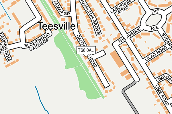 TS6 0AL map - OS OpenMap – Local (Ordnance Survey)