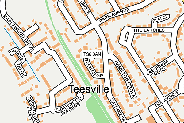 TS6 0AN map - OS OpenMap – Local (Ordnance Survey)