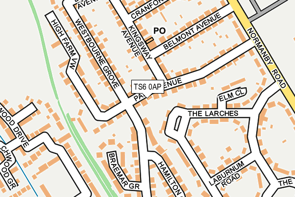 TS6 0AP map - OS OpenMap – Local (Ordnance Survey)