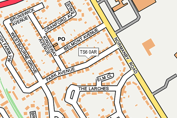 TS6 0AR map - OS OpenMap – Local (Ordnance Survey)