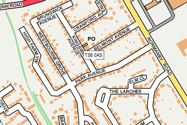 TS6 0AS map - OS OpenMap – Local (Ordnance Survey)