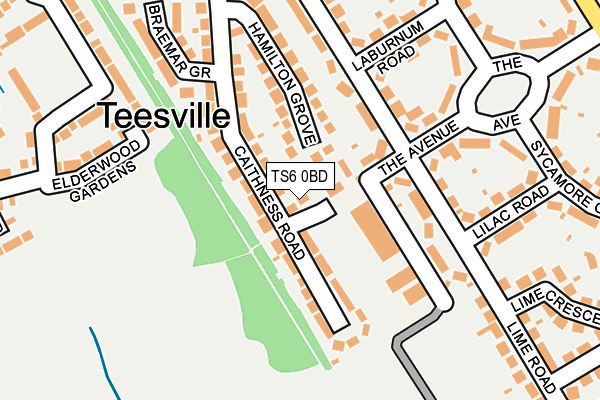 TS6 0BD map - OS OpenMap – Local (Ordnance Survey)