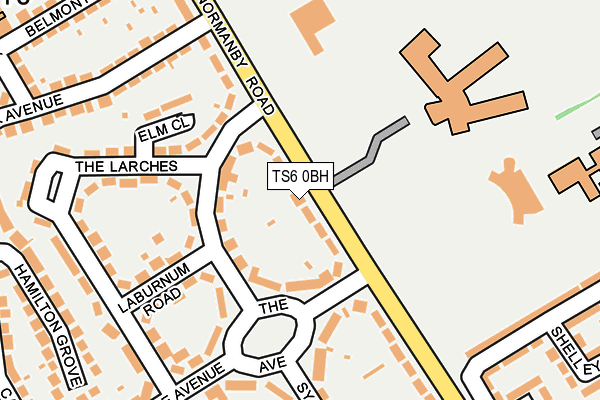 TS6 0BH map - OS OpenMap – Local (Ordnance Survey)