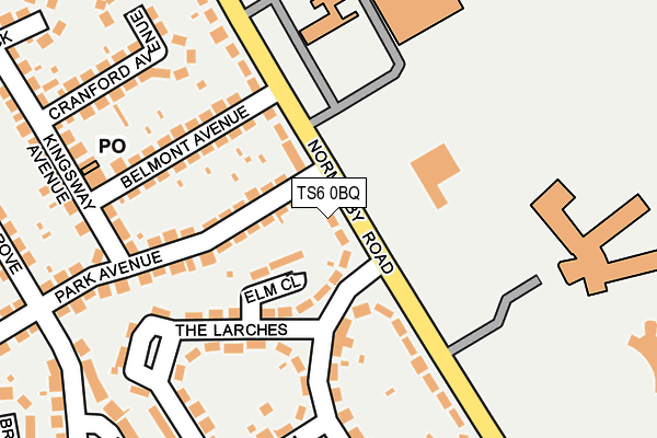 TS6 0BQ map - OS OpenMap – Local (Ordnance Survey)
