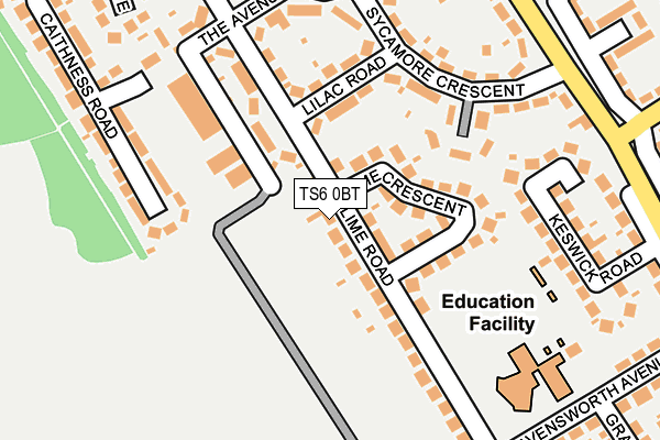 TS6 0BT map - OS OpenMap – Local (Ordnance Survey)