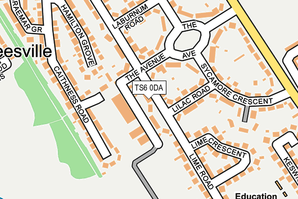 TS6 0DA map - OS OpenMap – Local (Ordnance Survey)