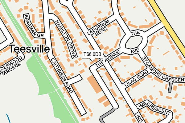TS6 0DB map - OS OpenMap – Local (Ordnance Survey)