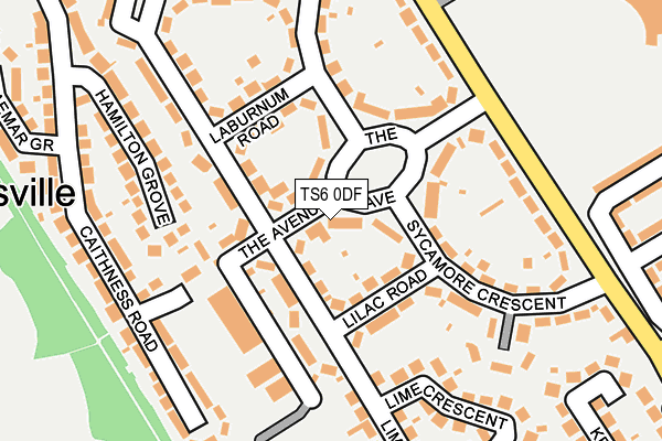 TS6 0DF map - OS OpenMap – Local (Ordnance Survey)