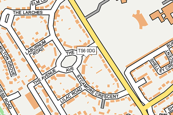 TS6 0DG map - OS OpenMap – Local (Ordnance Survey)