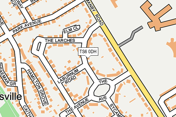 TS6 0DH map - OS OpenMap – Local (Ordnance Survey)