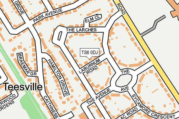 TS6 0DJ map - OS OpenMap – Local (Ordnance Survey)