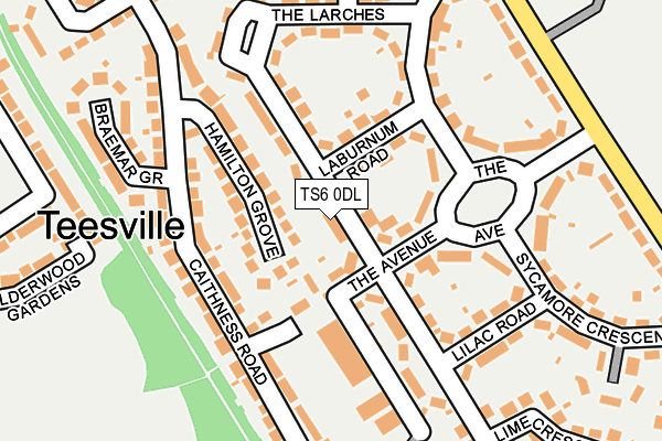 TS6 0DL map - OS OpenMap – Local (Ordnance Survey)