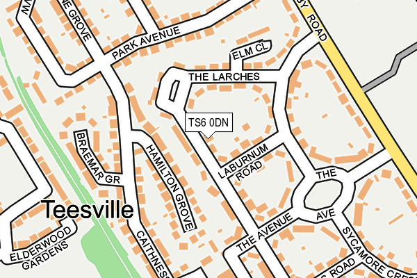 TS6 0DN map - OS OpenMap – Local (Ordnance Survey)