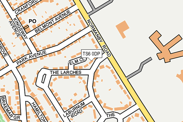 TS6 0DP map - OS OpenMap – Local (Ordnance Survey)