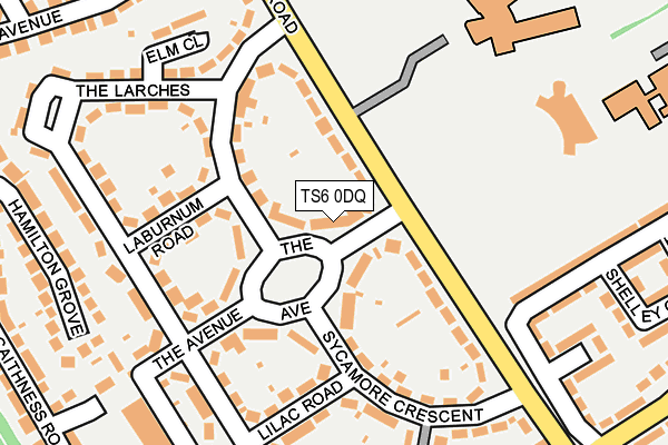 TS6 0DQ map - OS OpenMap – Local (Ordnance Survey)