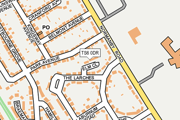 TS6 0DR map - OS OpenMap – Local (Ordnance Survey)