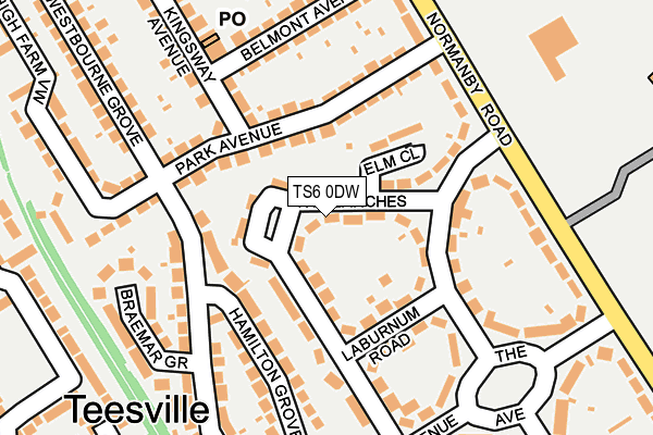 TS6 0DW map - OS OpenMap – Local (Ordnance Survey)