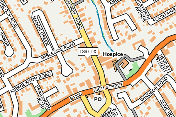 TS6 0DX map - OS OpenMap – Local (Ordnance Survey)