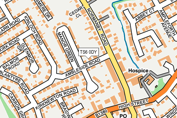 TS6 0DY map - OS OpenMap – Local (Ordnance Survey)