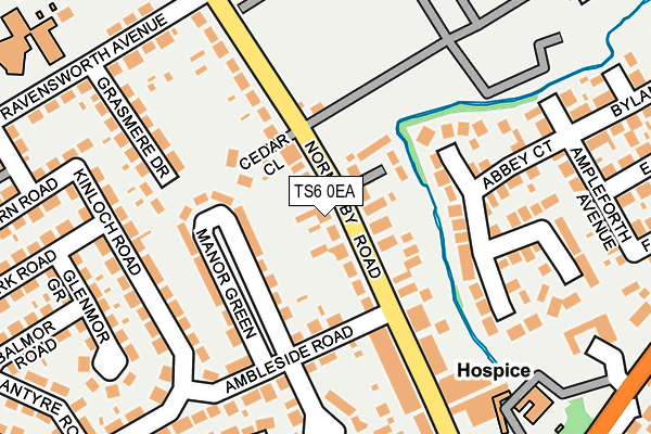 TS6 0EA map - OS OpenMap – Local (Ordnance Survey)