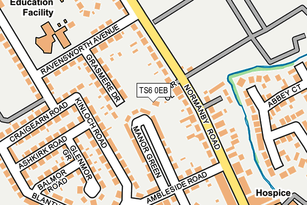 TS6 0EB map - OS OpenMap – Local (Ordnance Survey)