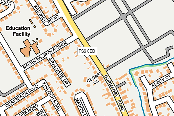 TS6 0ED map - OS OpenMap – Local (Ordnance Survey)